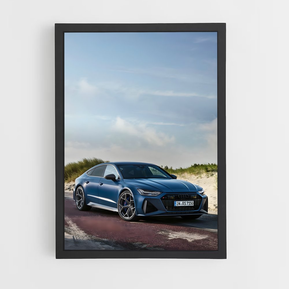 Poster Plage et Performance – affiche Audi (vue 2)